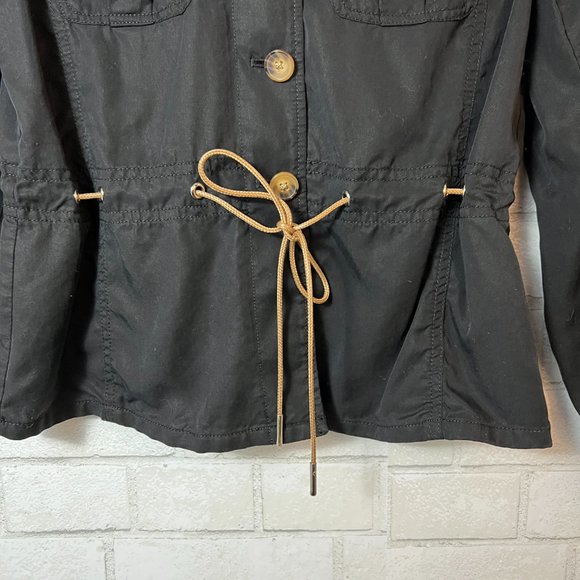 White House Black Market Petite Soft Utility Jacket Black Size 2 - Picture 8 of 11